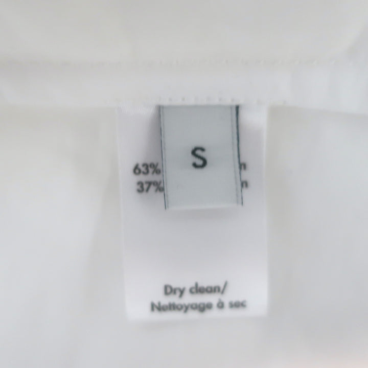 Co Essentials Tiered Midi Shirt Dress White Poplin Size Small
