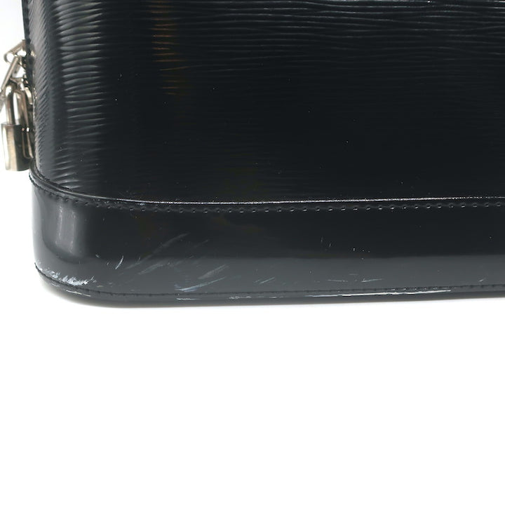 Louis Vuitton Epi Patent Leather Alma GM Bag Black