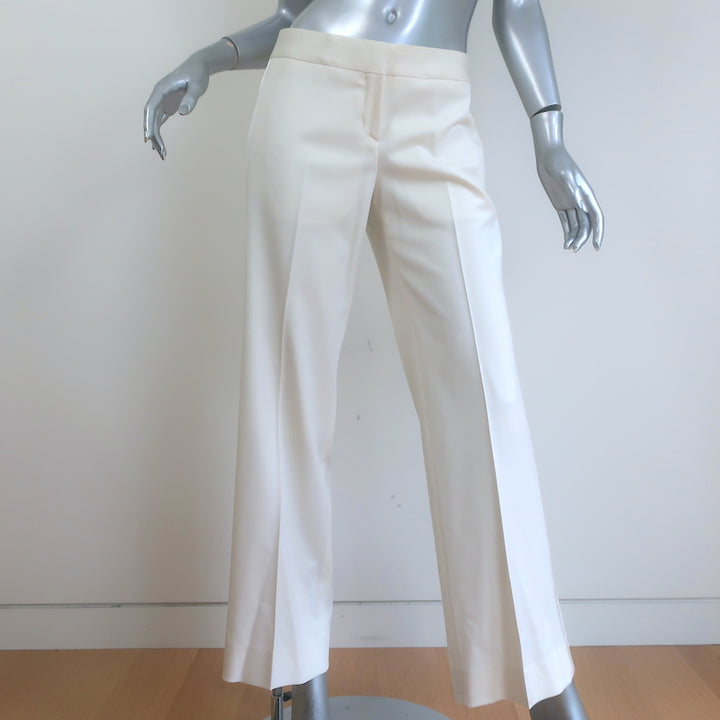 Burberry Satin-Trimmed Tuxedo Ivory Stretch Wool Size 38/40 Jacket &amp; Pants Suit