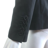 Saint Laurent Blazer Black Virgin Wool Size 36 Two-Button Jacket