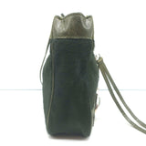 Balenciaga City Pouch Olive Green Calf Hair & Leather Mini Clutch Bag