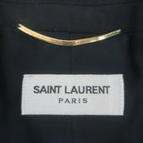 Saint Laurent Blazer Black Virgin Wool Size 36 Two-Button Jacket