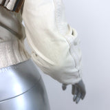 Gucci Leather Bomber Jacket Cream Size 40