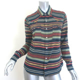 RRL Ralph Lauren Southwestern Jacquard Shirt Multicolor Striped Cotton Size 3