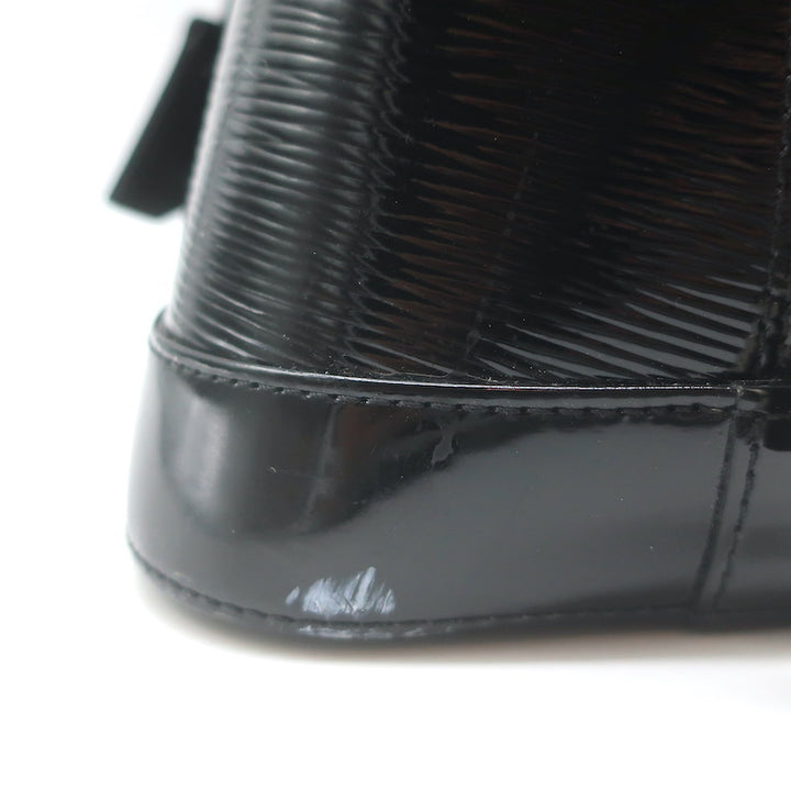 Louis Vuitton Epi Patent Leather Alma GM Bag Black