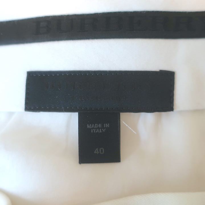 Burberry Satin-Trimmed Tuxedo Ivory Stretch Wool Size 38/40 Jacket &amp; Pants Suit
