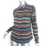 RRL Ralph Lauren Southwestern Jacquard Shirt Multicolor Striped Cotton Size 3