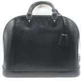 Louis Vuitton Epi Patent Leather Alma GM Bag Black