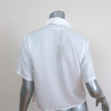 Rag & Bone Joon Short Sleeve Shirt White Size Extra Extra Small Crop Top NEW