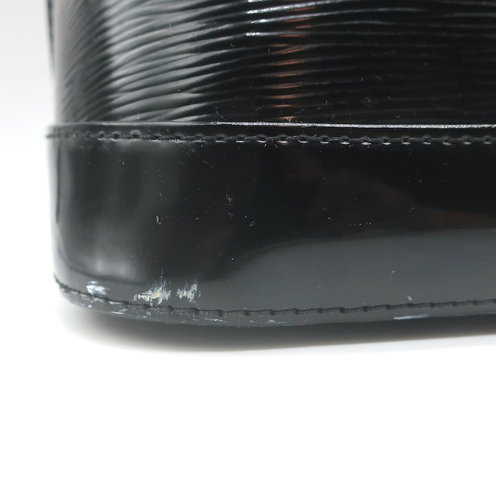 Louis Vuitton Epi Patent Leather Alma GM Bag Black