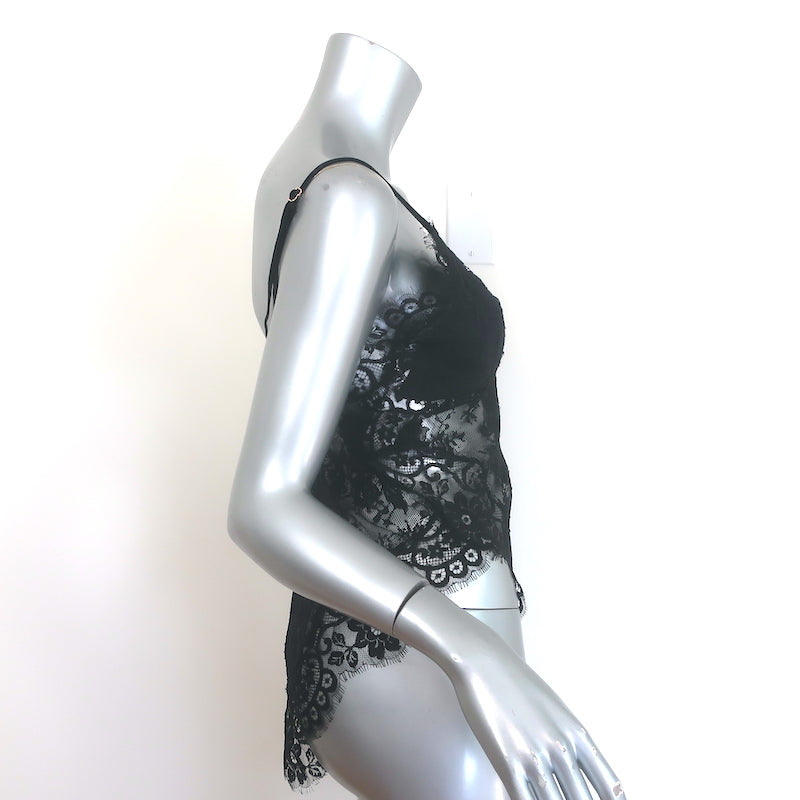 Zimmermann Illustration Lace Bodysuit Black Cotton-Blend Size 1