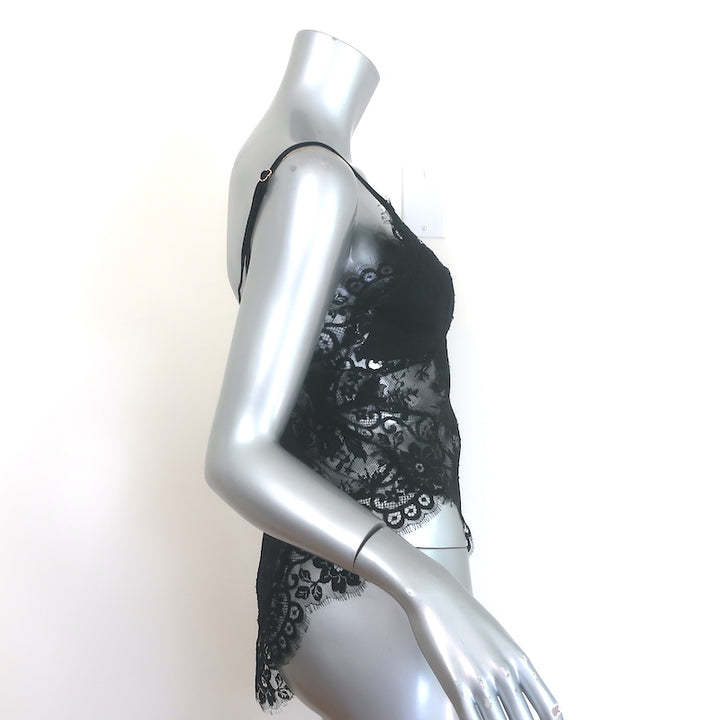 Zimmermann Illustration Lace Bodysuit Black Cotton-Blend Size 1