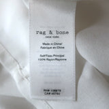 Rag & Bone Joon Short Sleeve Shirt White Size Extra Extra Small Crop Top NEW