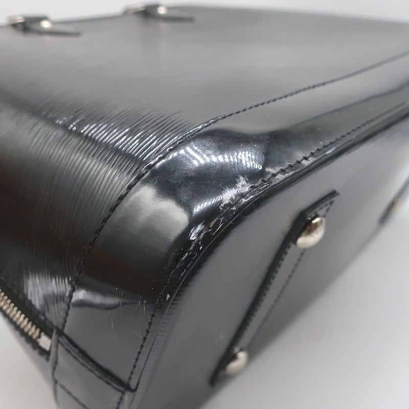 Louis Vuitton Epi Patent Leather Alma GM Bag Black