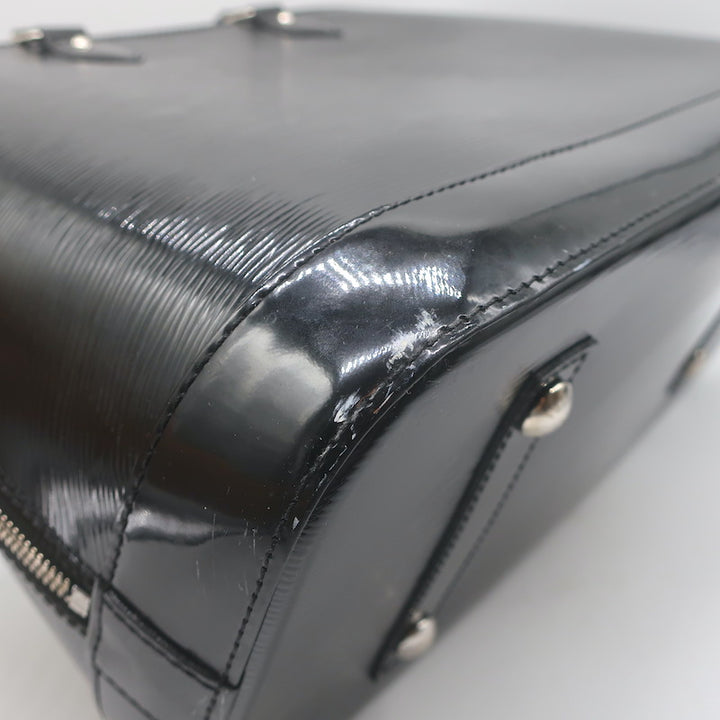 Louis Vuitton Epi Patent Leather Alma GM Bag Black
