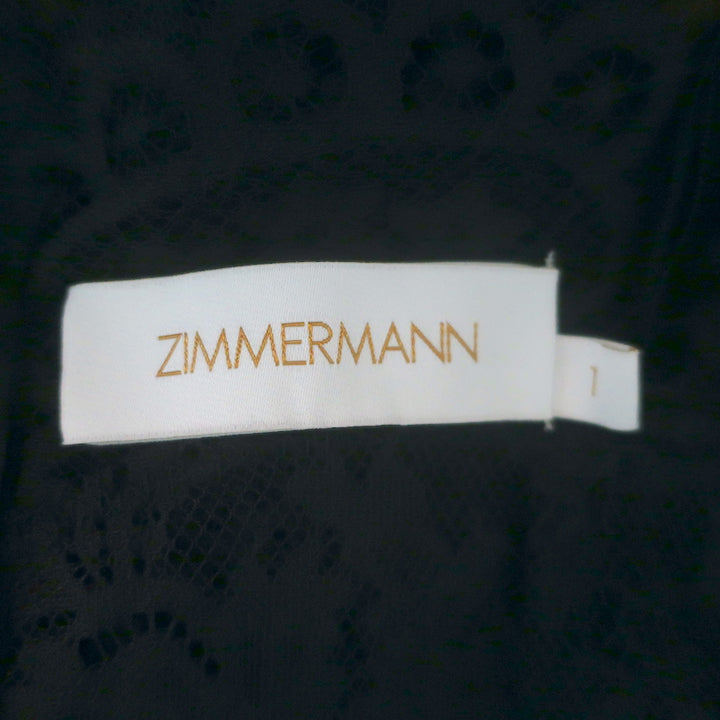 Zimmermann Illustration Lace Bodysuit Black Cotton-Blend Size 1
