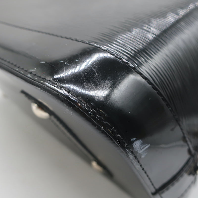 Louis Vuitton Epi Patent Leather Alma GM Bag Black