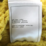 Chanel Open Knit Cardigan Yellow Cotton-Blend Size 38 V-Neck Oversized Sweater