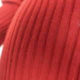 Balmain Button-Embellished Ribbed Knit Sweater Red Alpaca-Blend Size 44