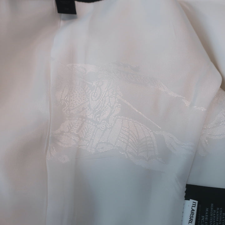 Burberry Satin-Trimmed Tuxedo Ivory Stretch Wool Size 38/40 Jacket &amp; Pants Suit