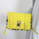 Proenza Schouler PS1 Zip-Around Mini Crossbody Bag Yellow Leather