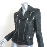 Saint Laurent L17 Leather Biker Jacket Black Size 40