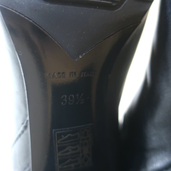 Chanel Cap Toe Over the Knee Boots Black Lambskin and Patent Leather Size 39.5
