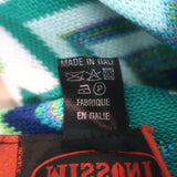 Missoni Zig Zag Knit Scarf Aqua/Cream Cotton-Blend