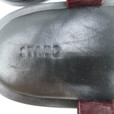 STAUD Betty Rhinestone Sandals Black Leather Size 41