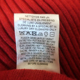 Balmain Button-Embellished Ribbed Knit Sweater Red Alpaca-Blend Size 44