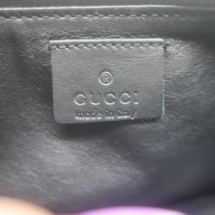 Vintage Gucci Tom Ford GG Monogram Suede Slim Horsebit Hobo Bag Black