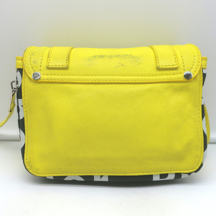 Proenza Schouler PS1 Zip-Around Mini Crossbody Bag Yellow Leather