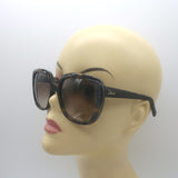 Christian Dior DiorTaffetas1 Oversized Sunglasses Brown Tortoise & Leather 2FFHA