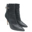Gianvito Rossi Buckled Ankle Boots Black Leather & Mesh Size 38.5