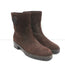 Gucci Shearling Ankle Boots Dark Brown Suede Size 40