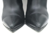 Gianvito Rossi Buckled Ankle Boots Black Leather & Mesh Size 38.5