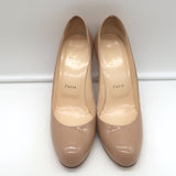 Christian Louboutin Simple 100 Pumps Nude Patent Leather Size 38