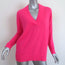 27 Miles Cashmere Sweater Neon Pink Size Small V-Neck Pullover