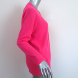 27 Miles Cashmere Sweater Neon Pink Size Small V-Neck Pullover