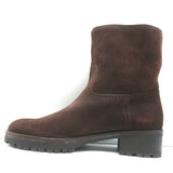 Gucci Shearling Ankle Boots Dark Brown Suede Size 40