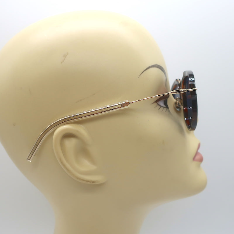 Christian Dior Eclat Round Sunglasses Dark Tortoise Shell UCM72