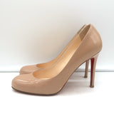 Christian Louboutin Simple 100 Pumps Nude Patent Leather Size 38