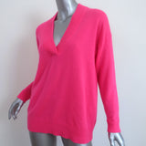 27 Miles Cashmere Sweater Neon Pink Size Small V-Neck Pullover