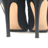 Gianvito Rossi Buckled Ankle Boots Black Leather & Mesh Size 38.5