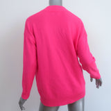 27 Miles Cashmere Sweater Neon Pink Size Small V-Neck Pullover