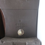 Gucci Shearling Ankle Boots Dark Brown Suede Size 40