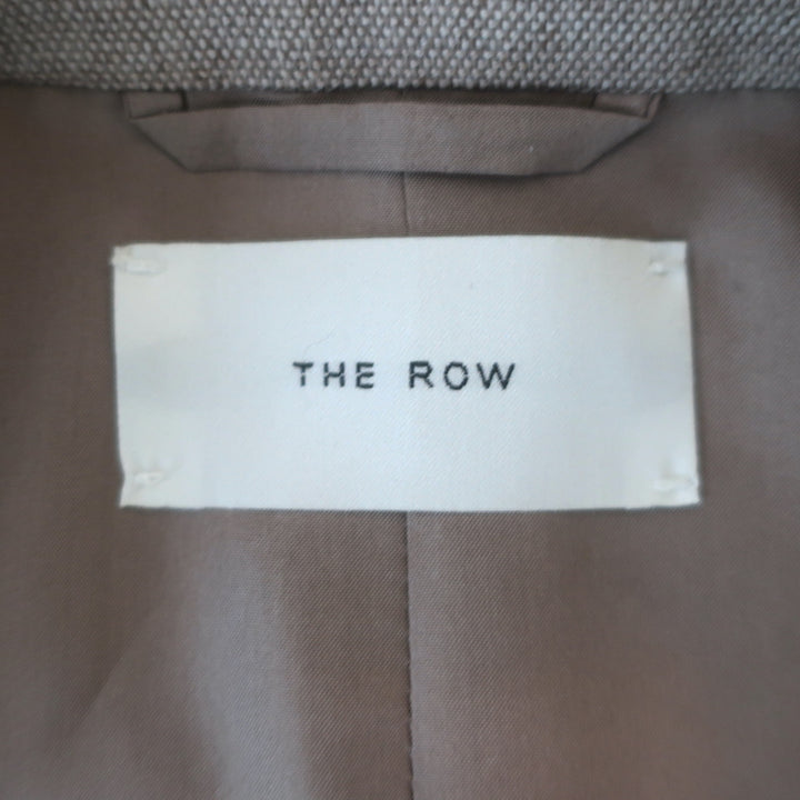 The Row Marina Jacket Taupe Virgin Wool Size Small Two-Button Oversized Blazer