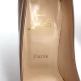 Christian Louboutin Simple 100 Pumps Nude Patent Leather Size 38