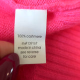 27 Miles Cashmere Sweater Neon Pink Size Small V-Neck Pullover