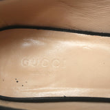 Gucci GG Marmont Fringed Loafers Black Suede Size 37